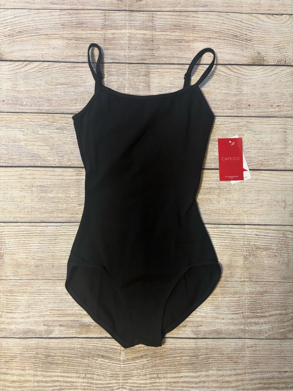 Capezio CC100 Women's Black Solid Camisole Leotard Adjustable Straps, Small New